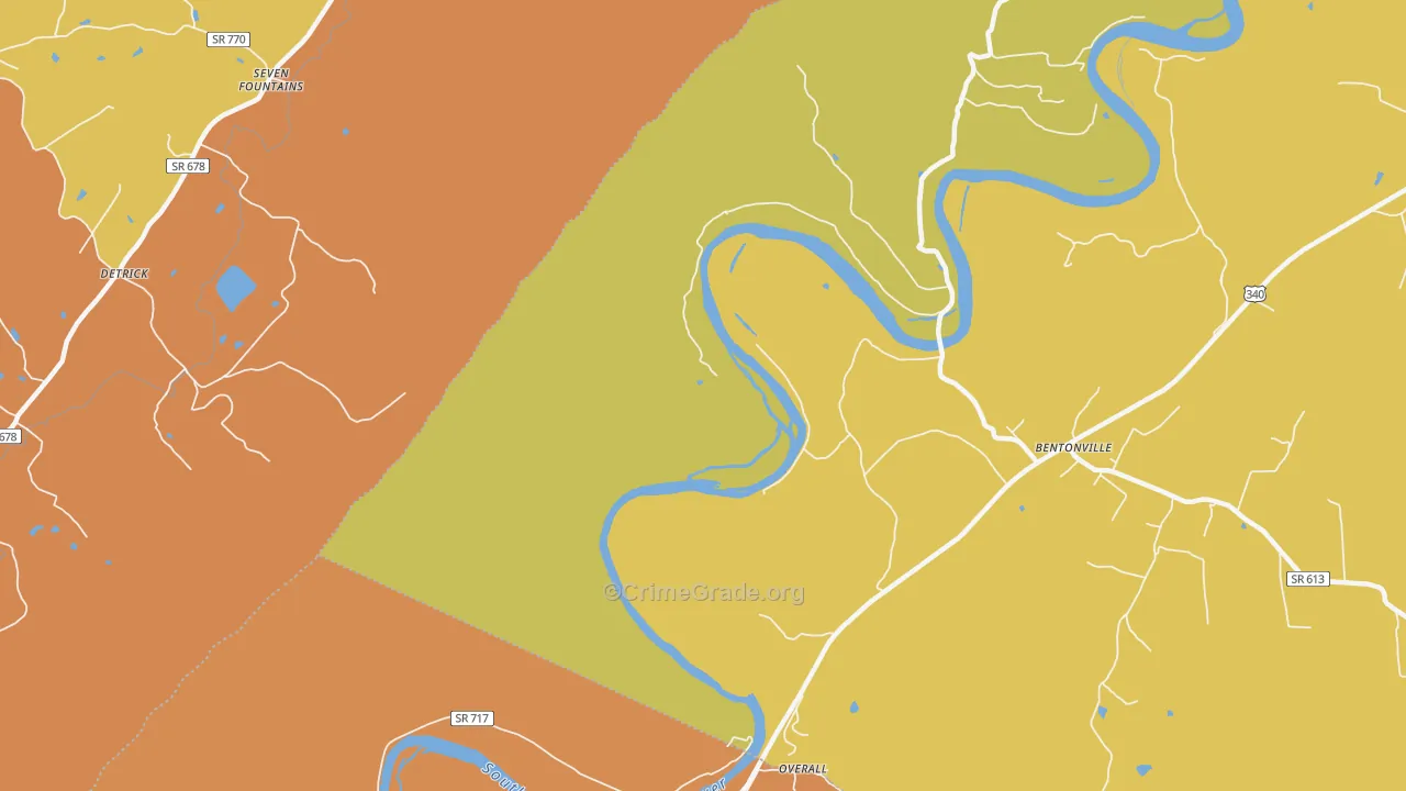 Overall, VA Map of Burglary Rates