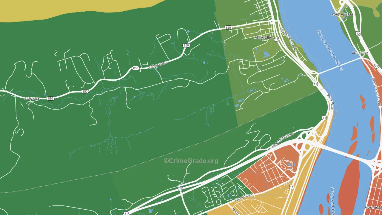 Overview, PA Map of Burglary Rates
