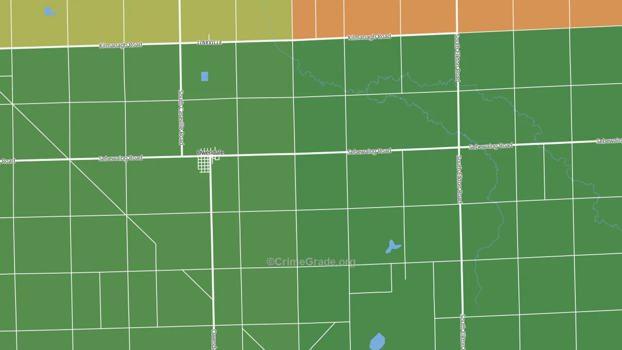 Owendale, MI Map of Burglary Rates