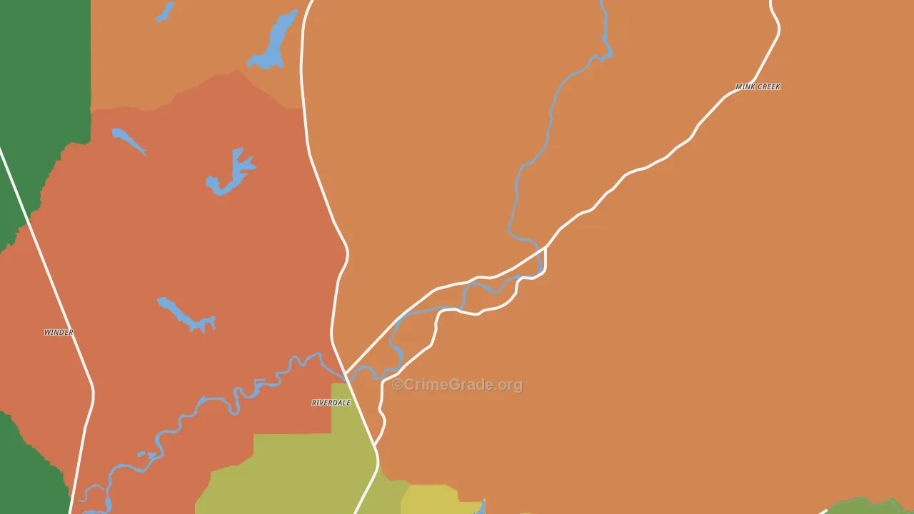 Oxford, ID Map of Burglary Rates