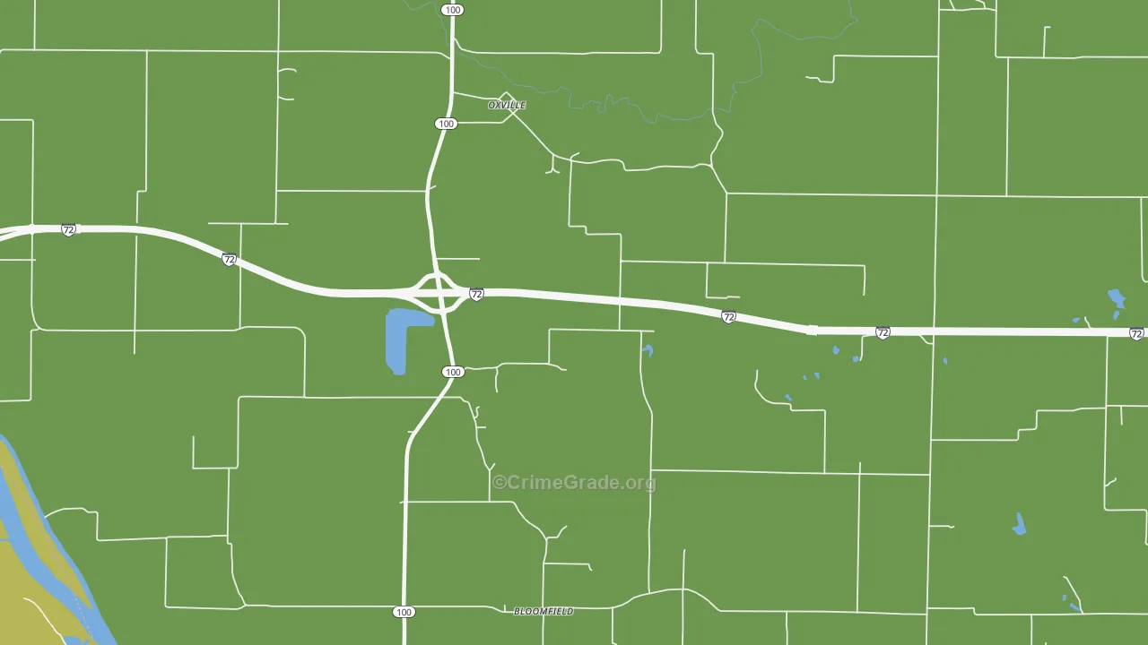 Oxville, IL Map of Burglary Rates