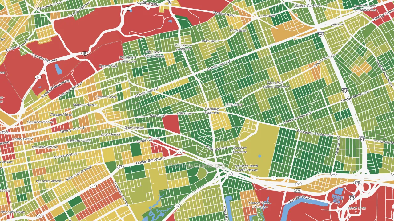 Ozone Park, Queens, NY Map of Burglary Rates