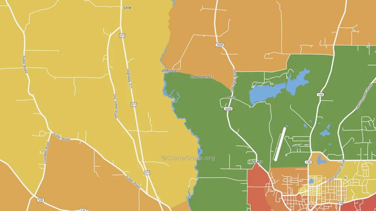 Pace, LA Map of Burglary Rates