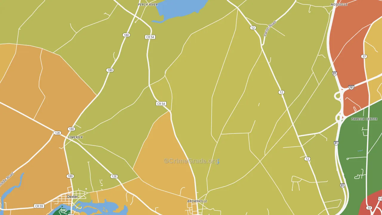 Paddy Hill, NY Map of Burglary Rates