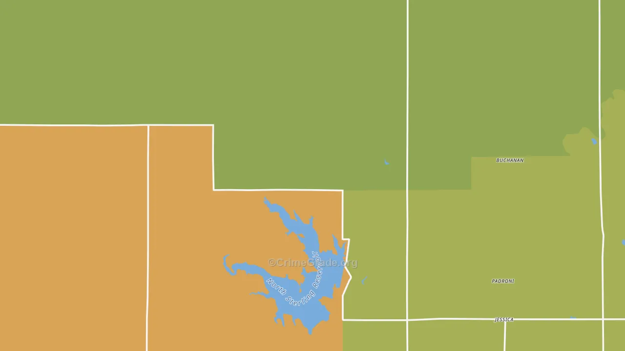 Padroni, CO Map of Burglary Rates