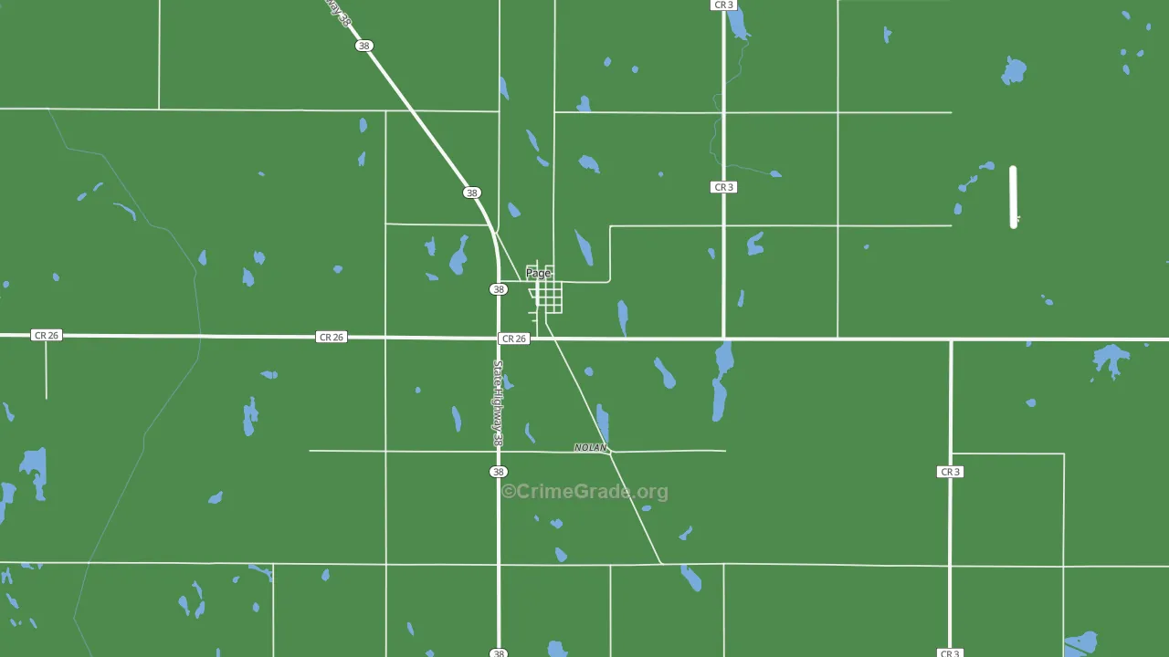 Page, ND Map of Burglary Rates