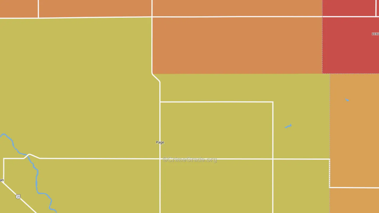 Page, NE Map of Burglary Rates