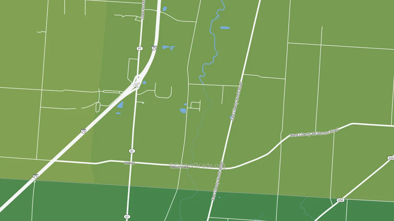 Pagetown, OH Map of Burglary Rates