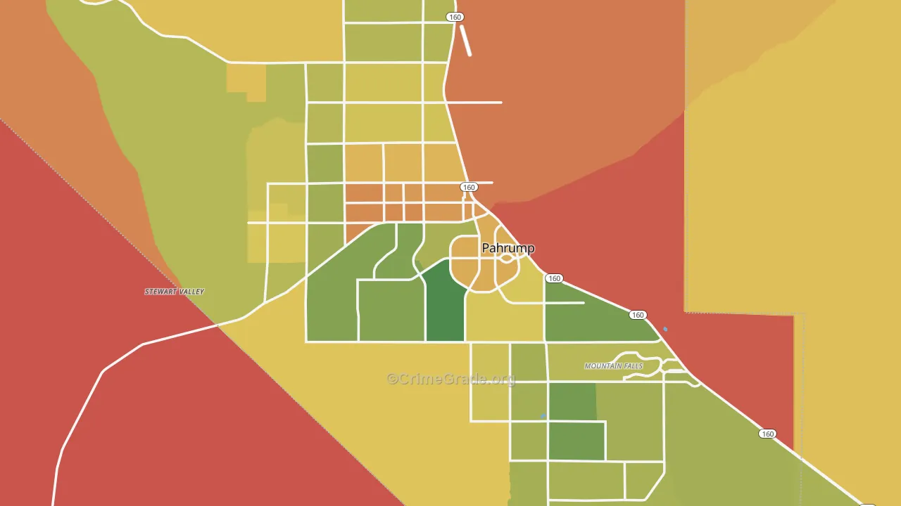 Pahrump, NV Map of Burglary Rates