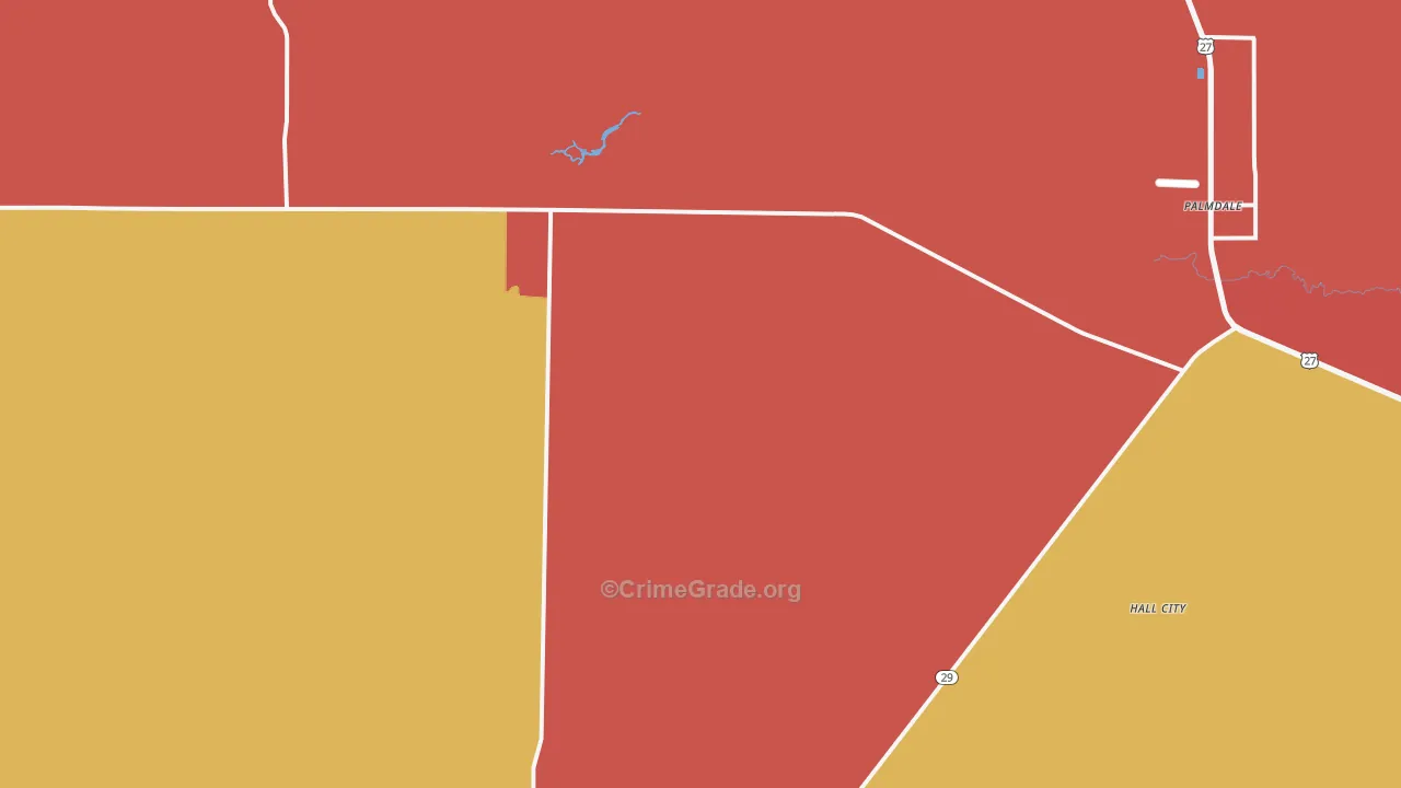 Palmdale, FL Map of Burglary Rates