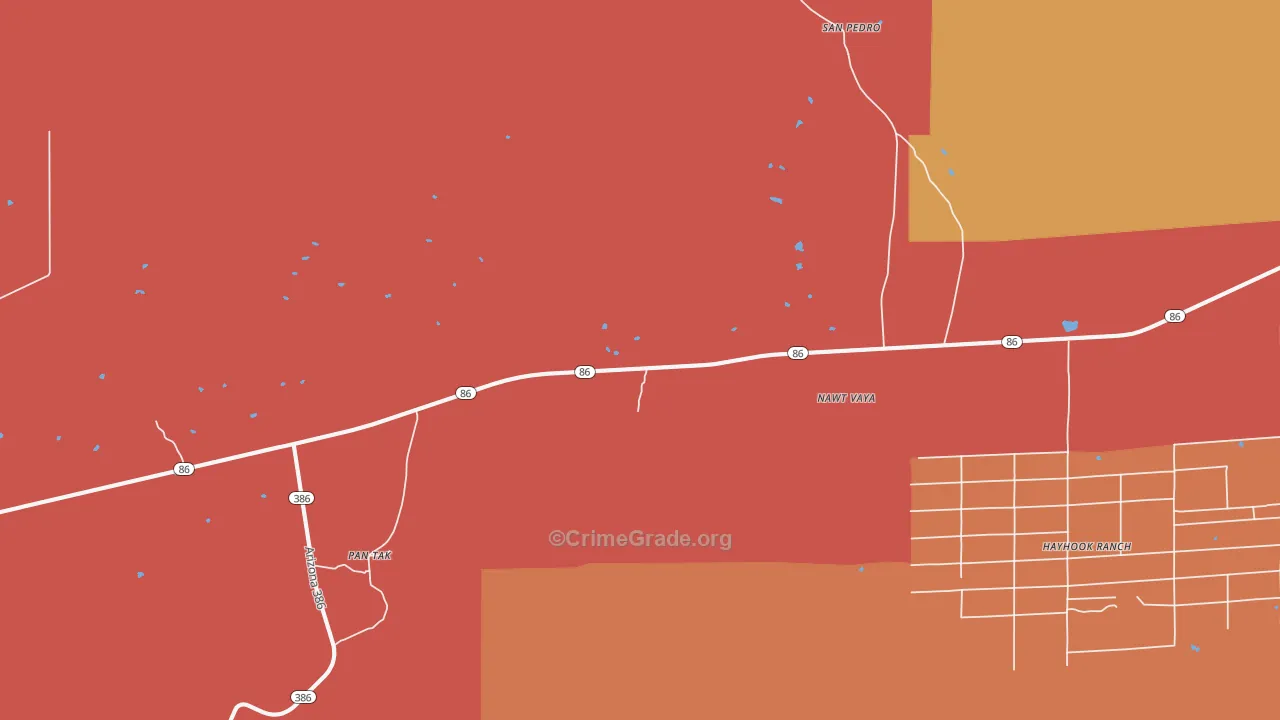 Pan Tak, AZ Map of Burglary Rates