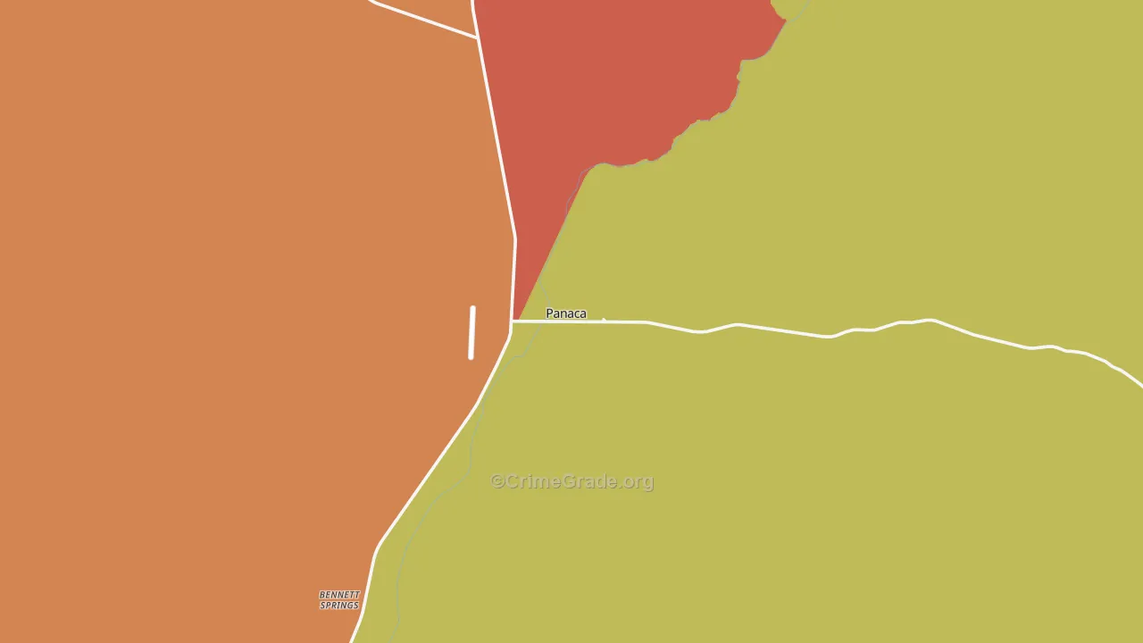 Panaca, NV Map of Burglary Rates