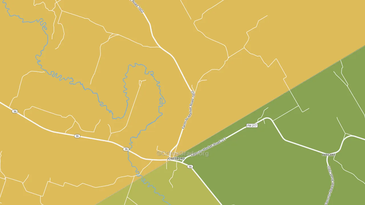 Pancake, TX Map of Burglary Rates