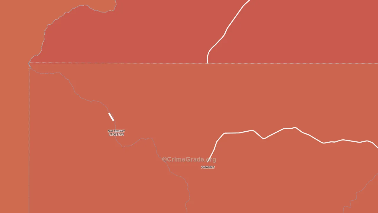 Pandale, TX Map of Burglary Rates