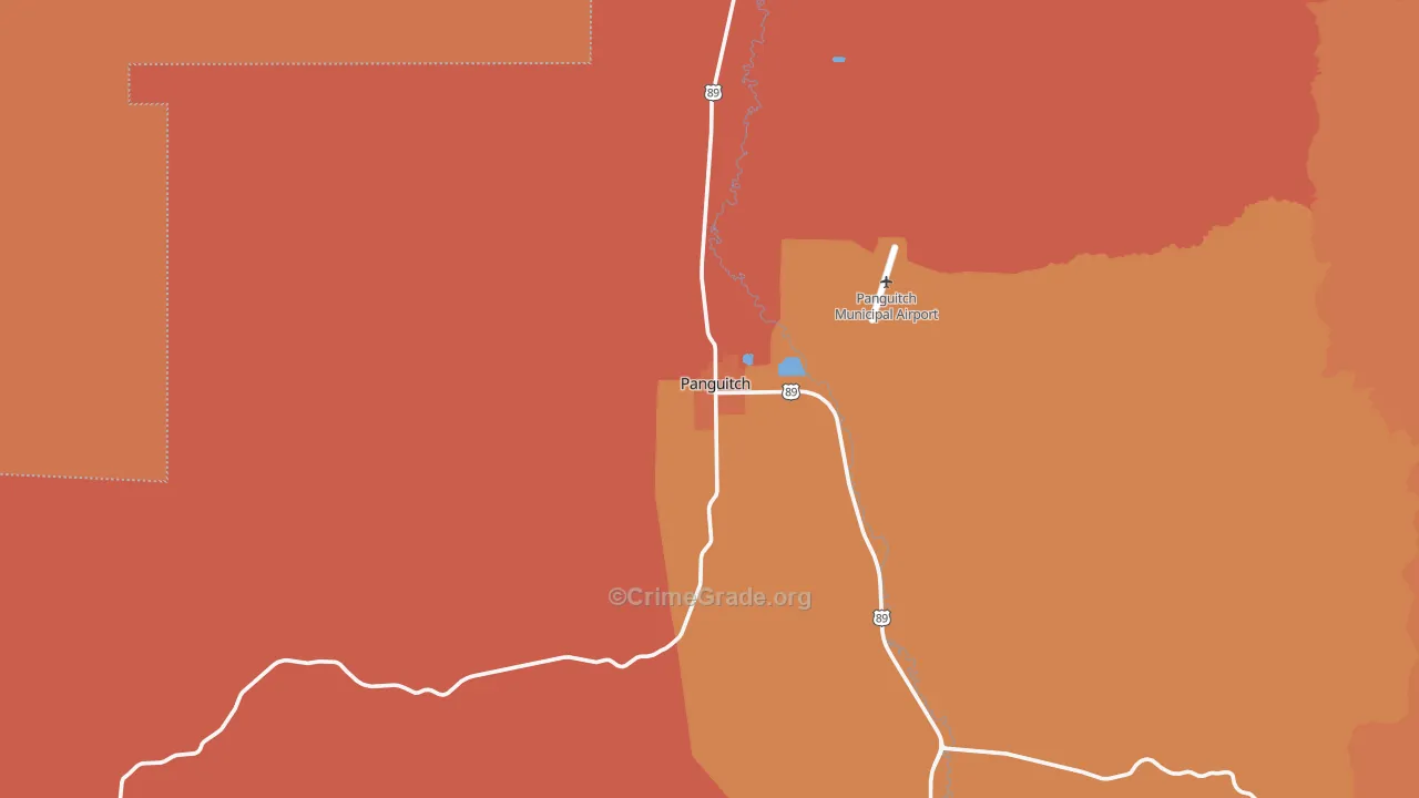 Panguitch, UT Map of Burglary Rates