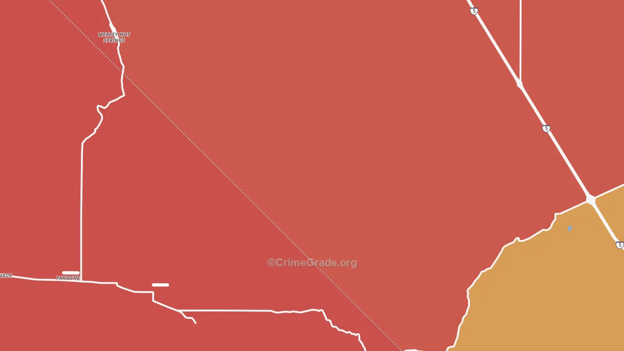 Panoche, CA Map of Burglary Rates