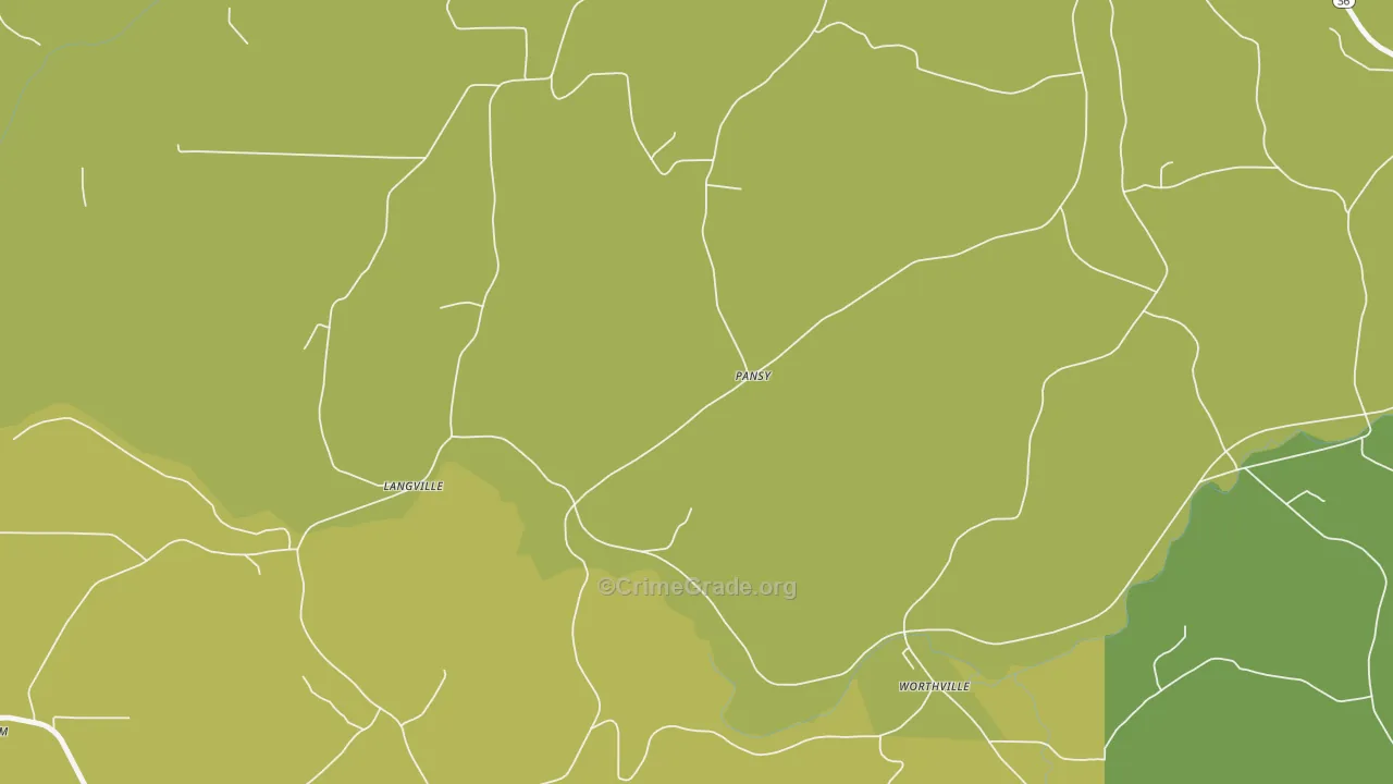Pansy, PA Map of Burglary Rates