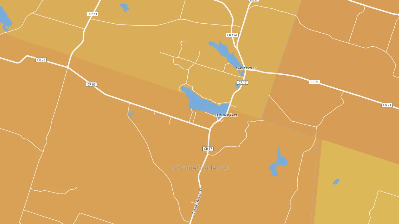 Panther Lake, NY Map of Burglary Rates