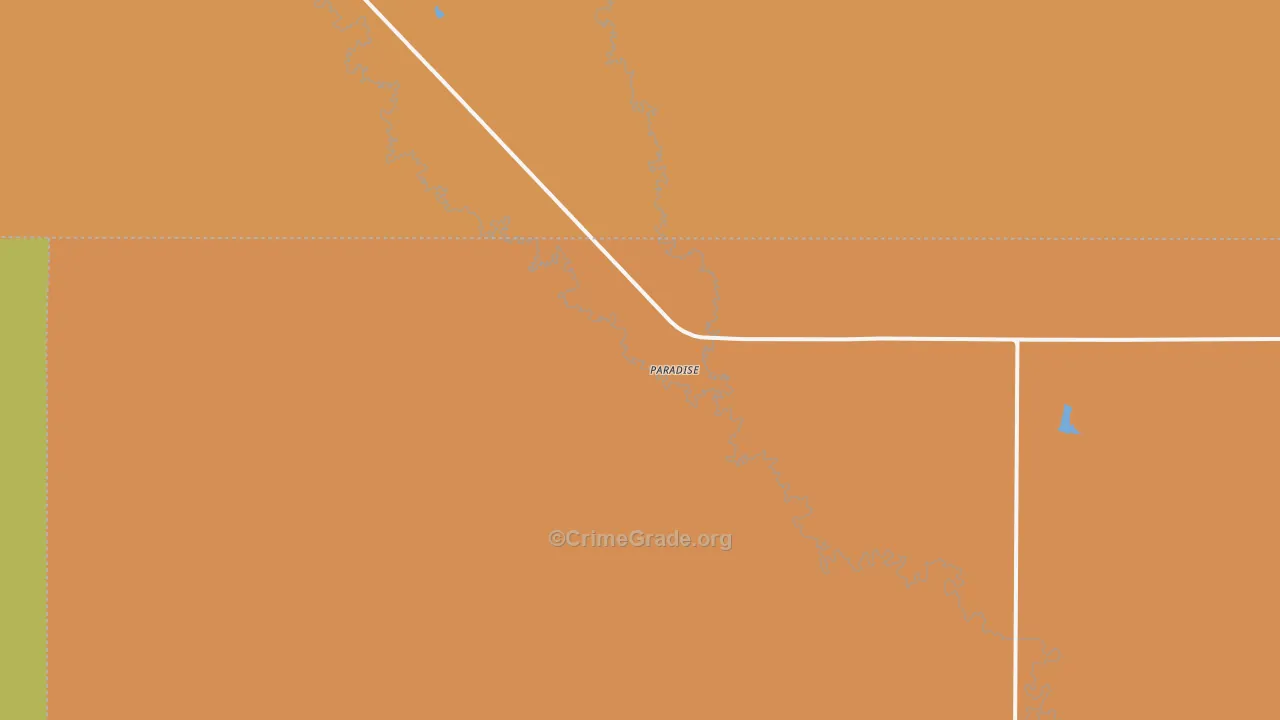 Paradise, KS Map of Burglary Rates