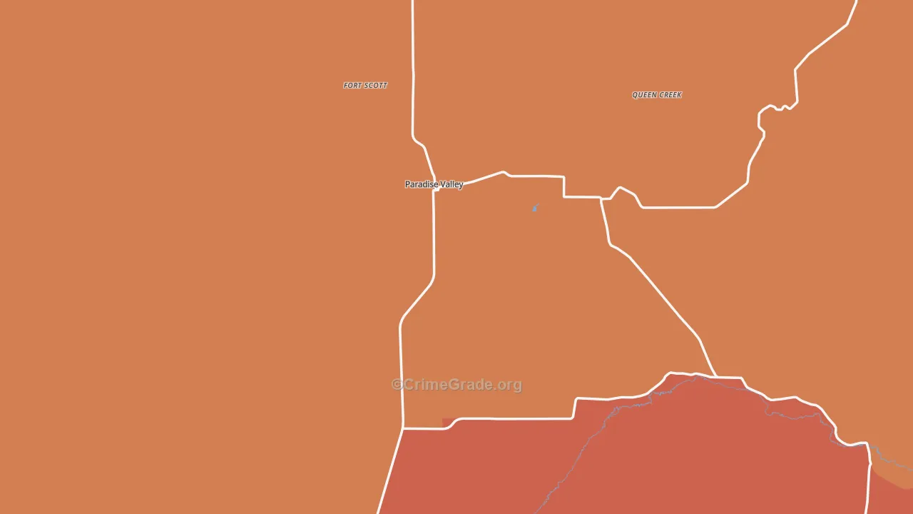 Paradise Valley, NV Map of Burglary Rates