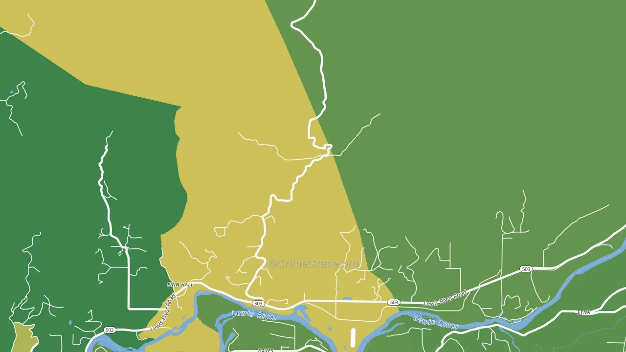 Paradise, WA Map of Burglary Rates