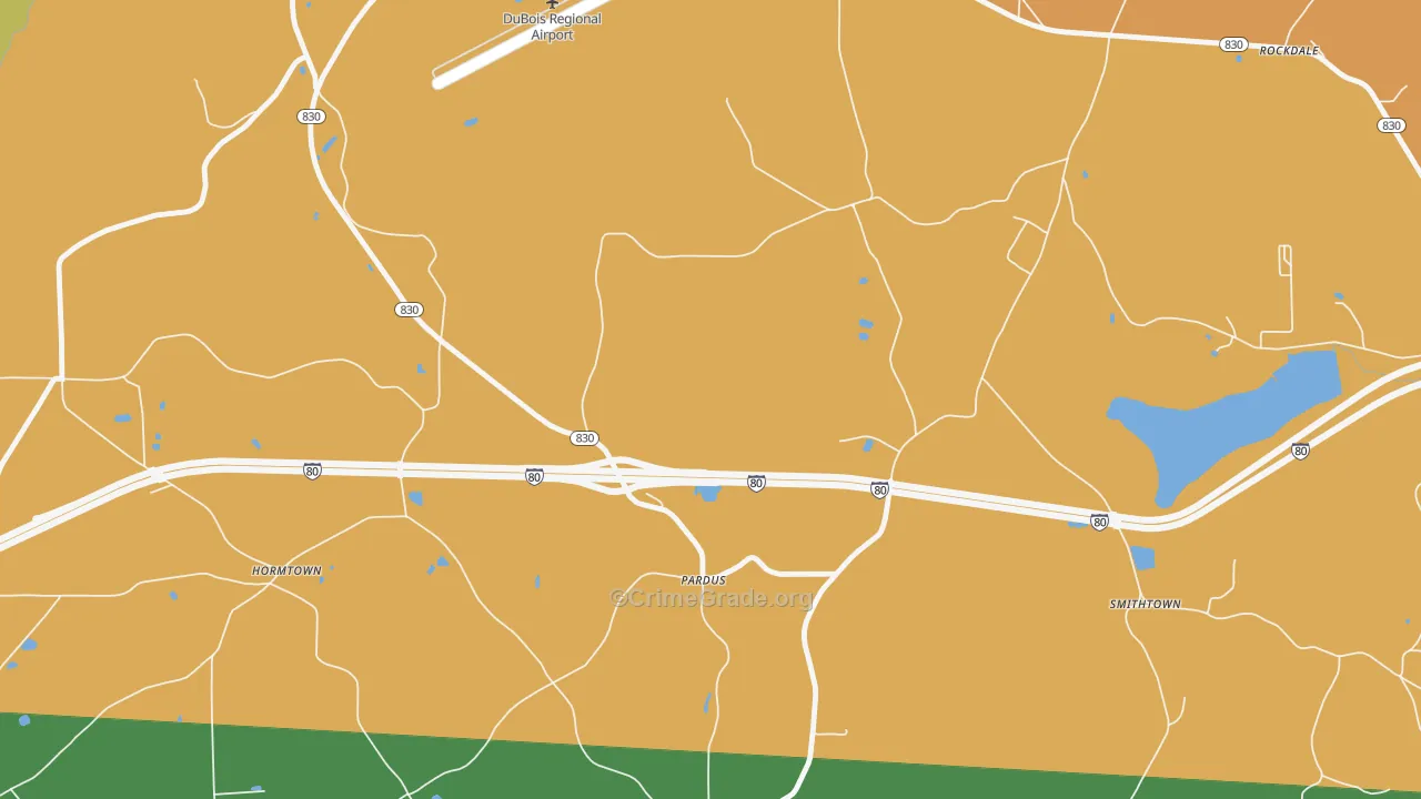 Pardus, PA Map of Burglary Rates