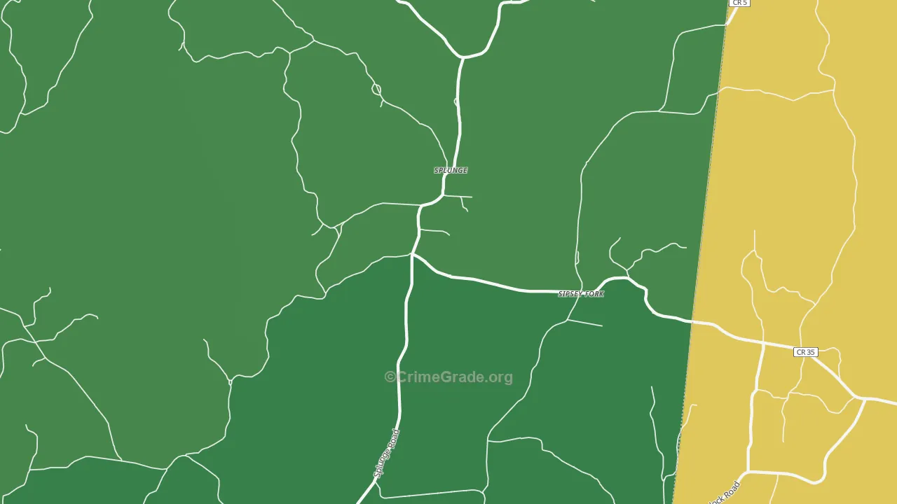 Parham, MS Map of Burglary Rates