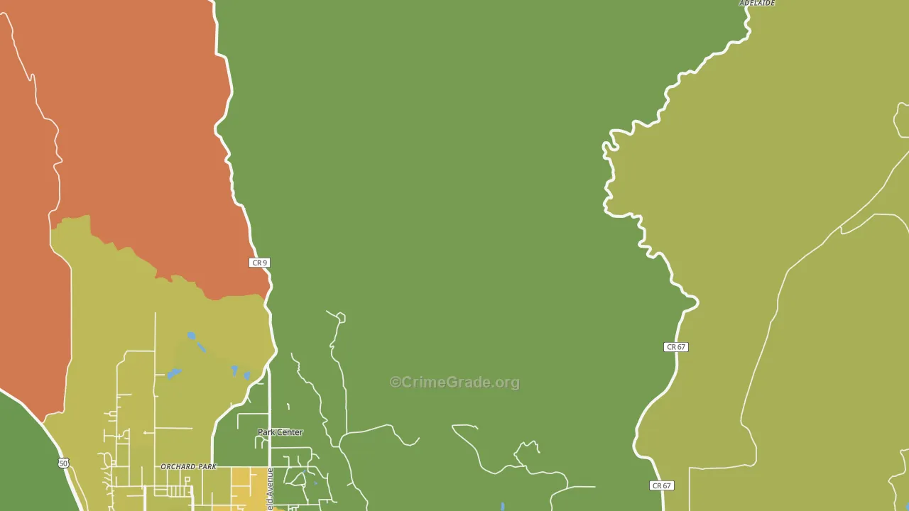 Park Center, CO Map of Burglary Rates