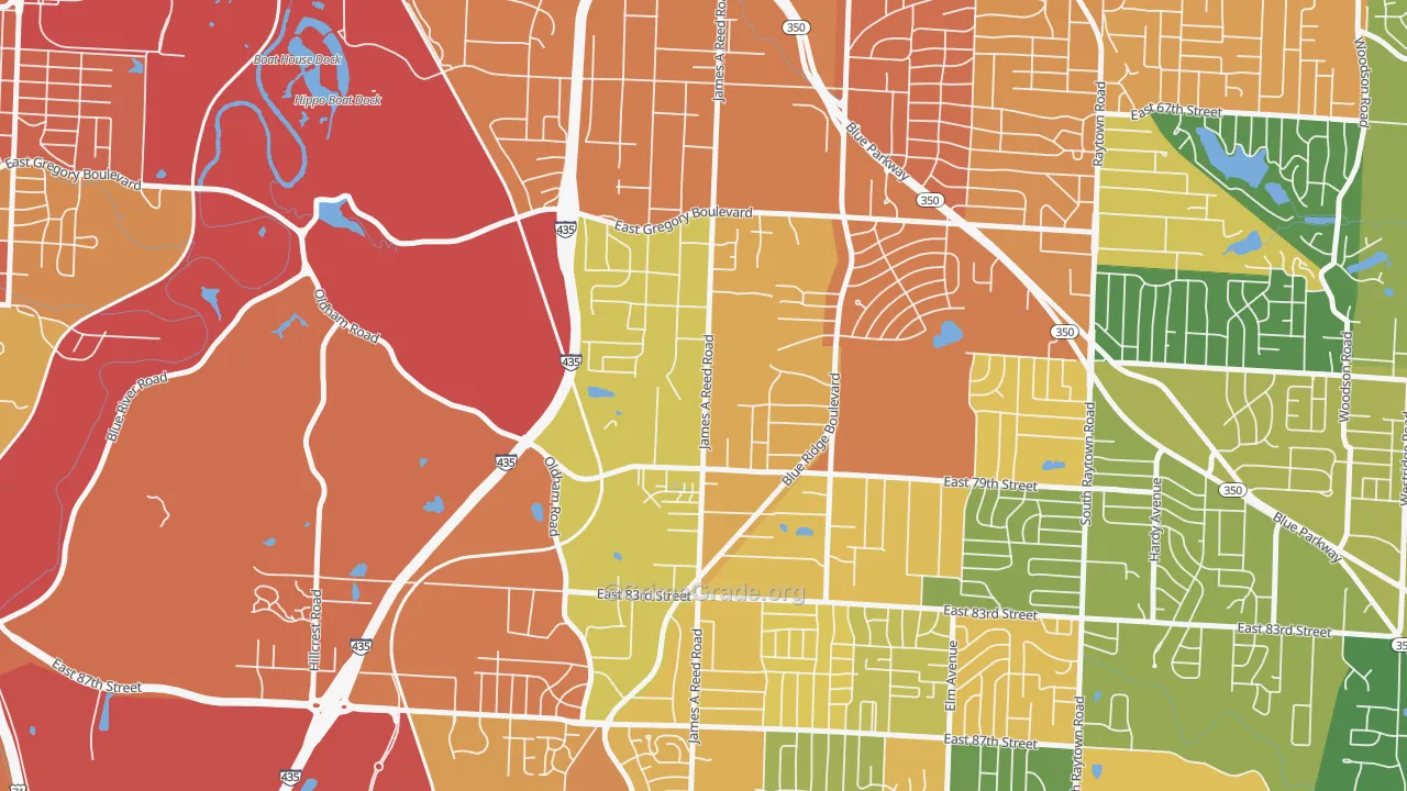 Park Farms, Kansas City, MO Map of Burglary Rates
