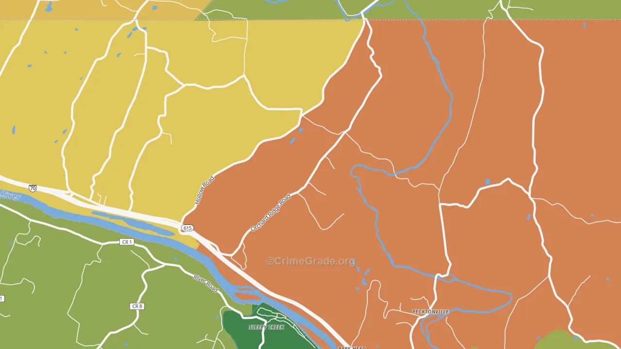 Park Head, MD Map of Burglary Rates