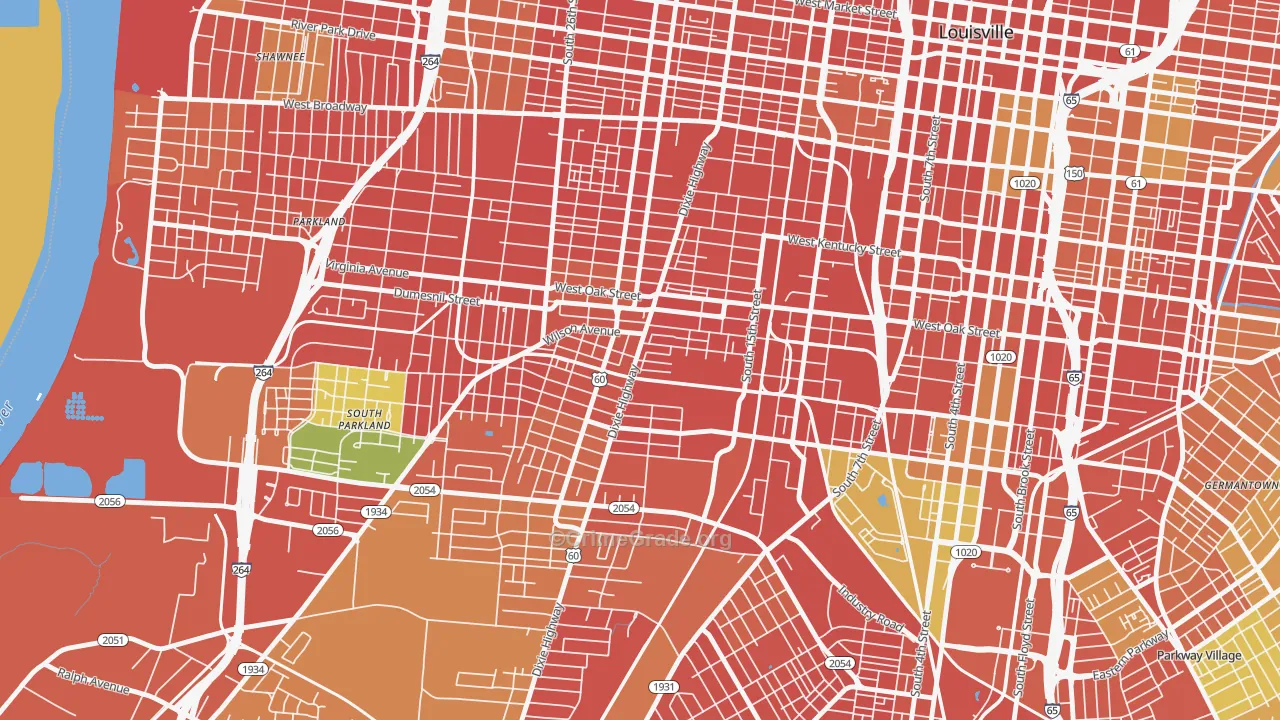 Park Hill, Louisville, KY Map of Burglary Rates