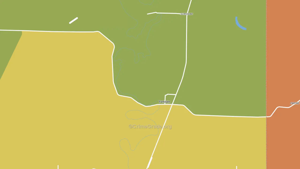 Parkdale, AR Map of Burglary Rates