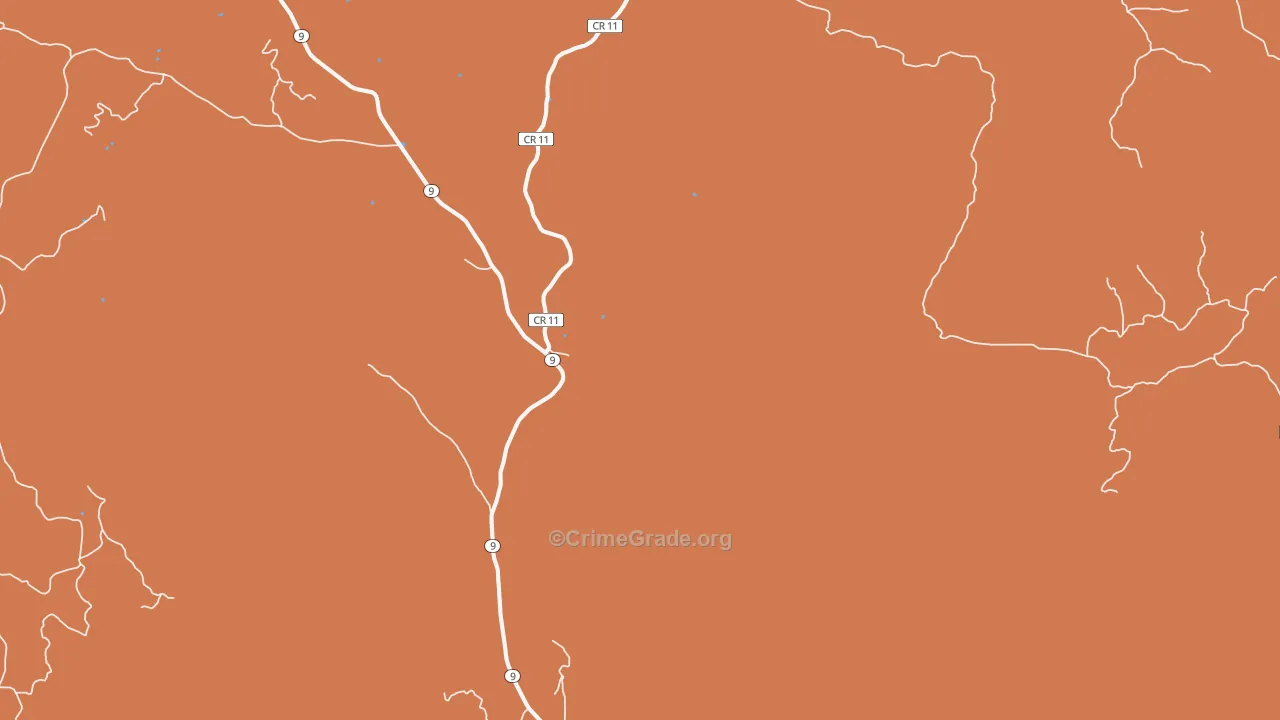 Parkdale, CO Map of Burglary Rates