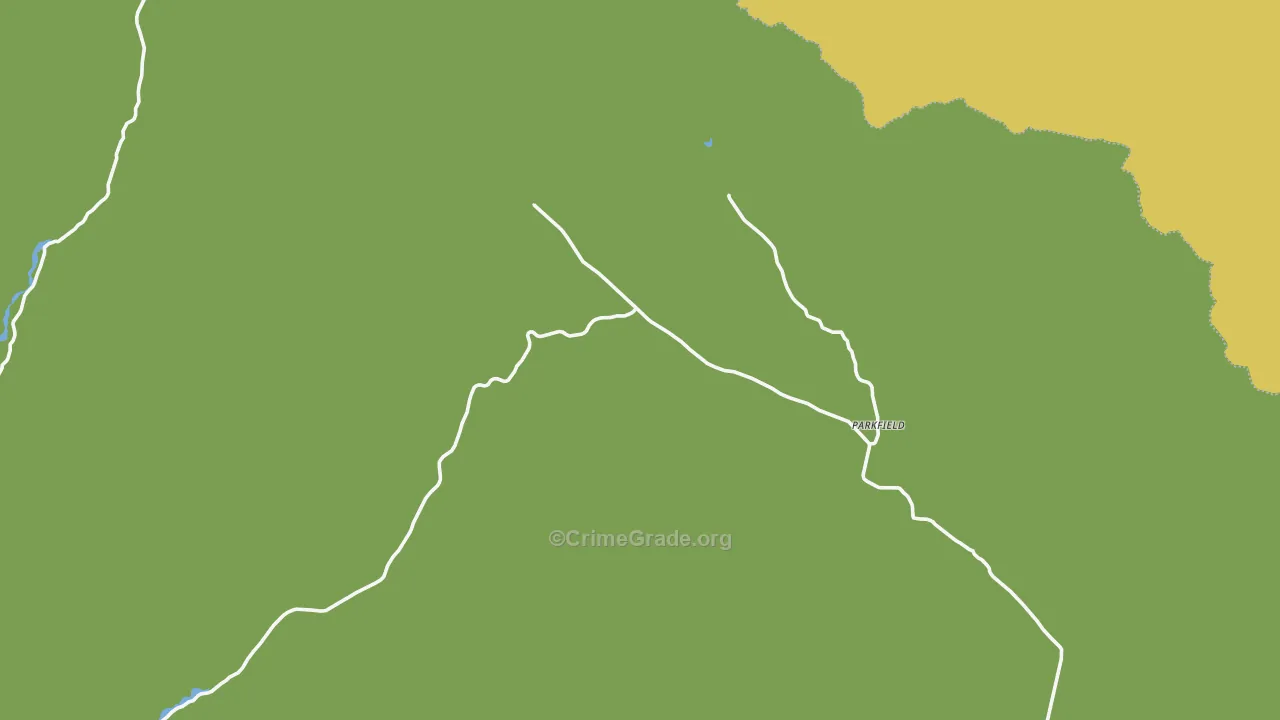 Parkfield, CA Map of Burglary Rates