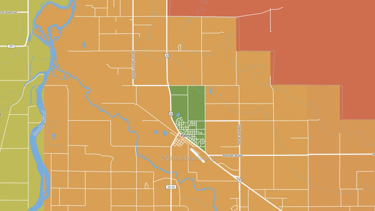 Parma, ID Map of Burglary Rates