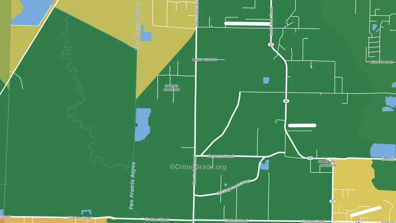 Parnell, AR Map of Burglary Rates