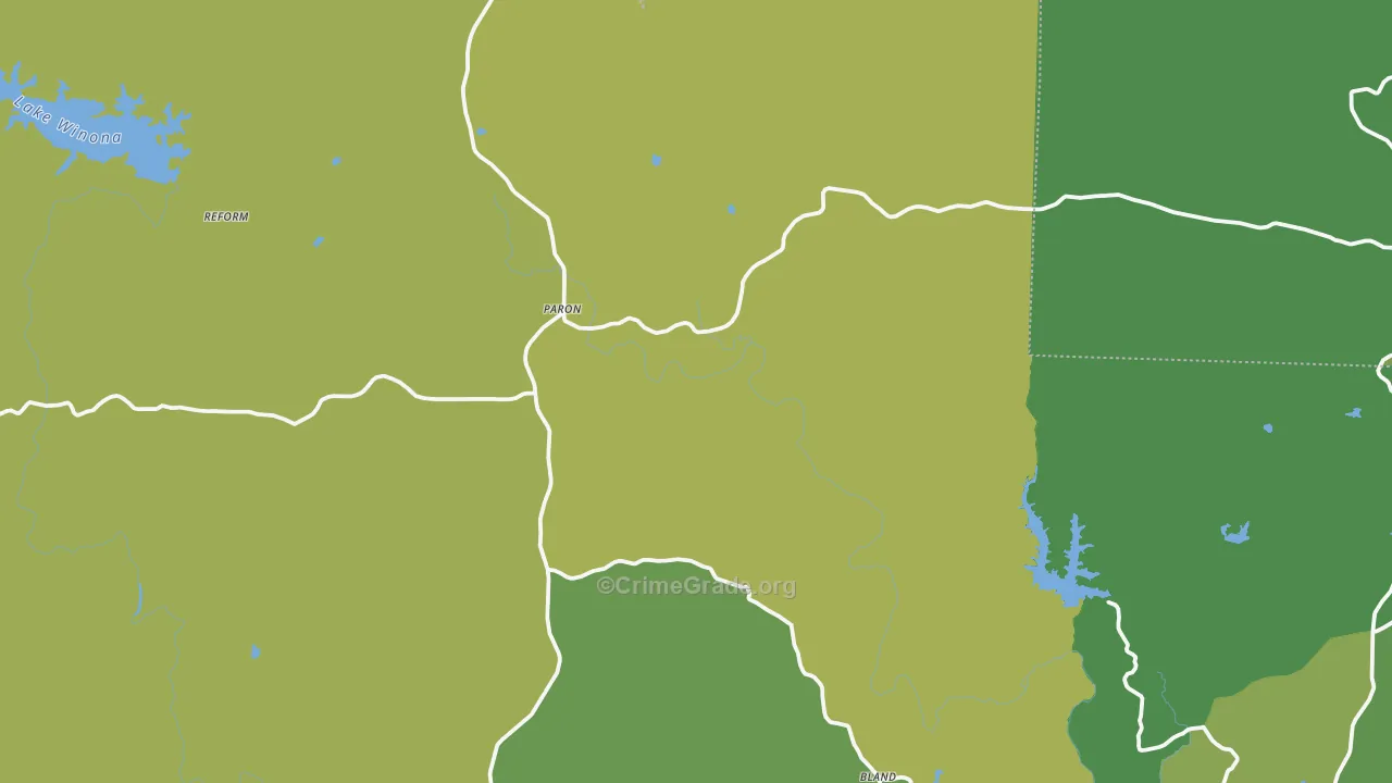 Paron, AR Map of Burglary Rates