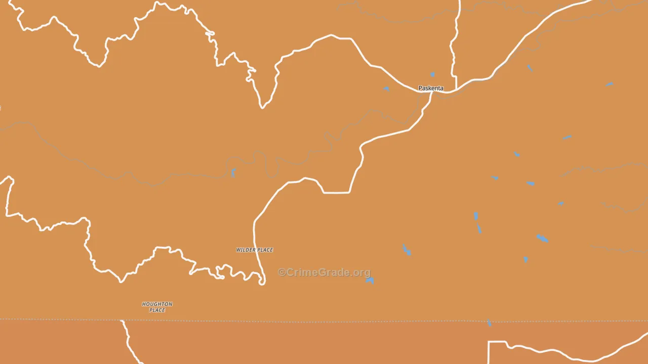 Paskenta, CA Map of Burglary Rates