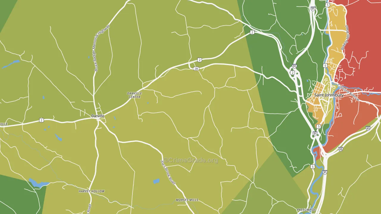 Passumpsic, VT Map of Burglary Rates