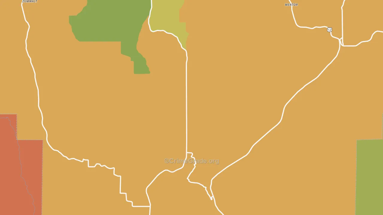Pataha, WA Map of Burglary Rates