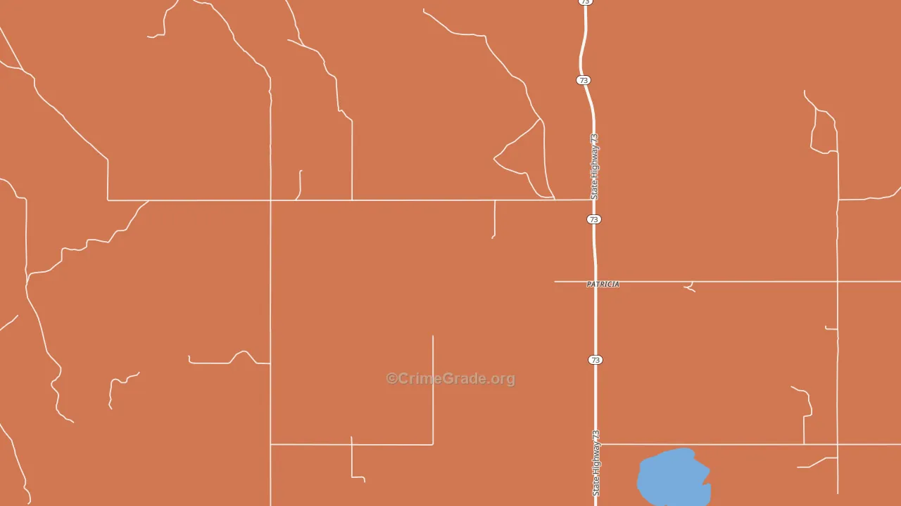 Patricia, SD Map of Burglary Rates
