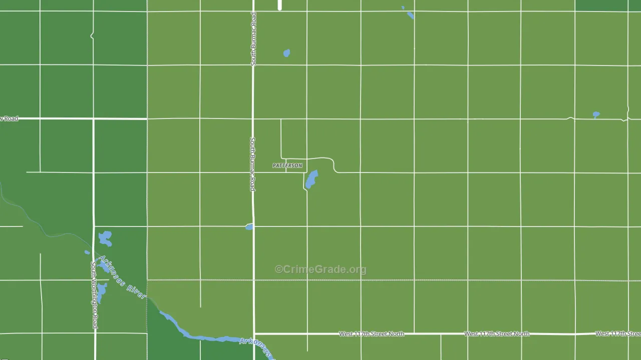 Patterson, KS Map of Burglary Rates