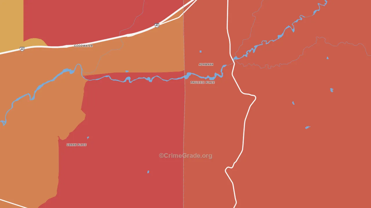 Paulcell Place, AZ Map of Burglary Rates