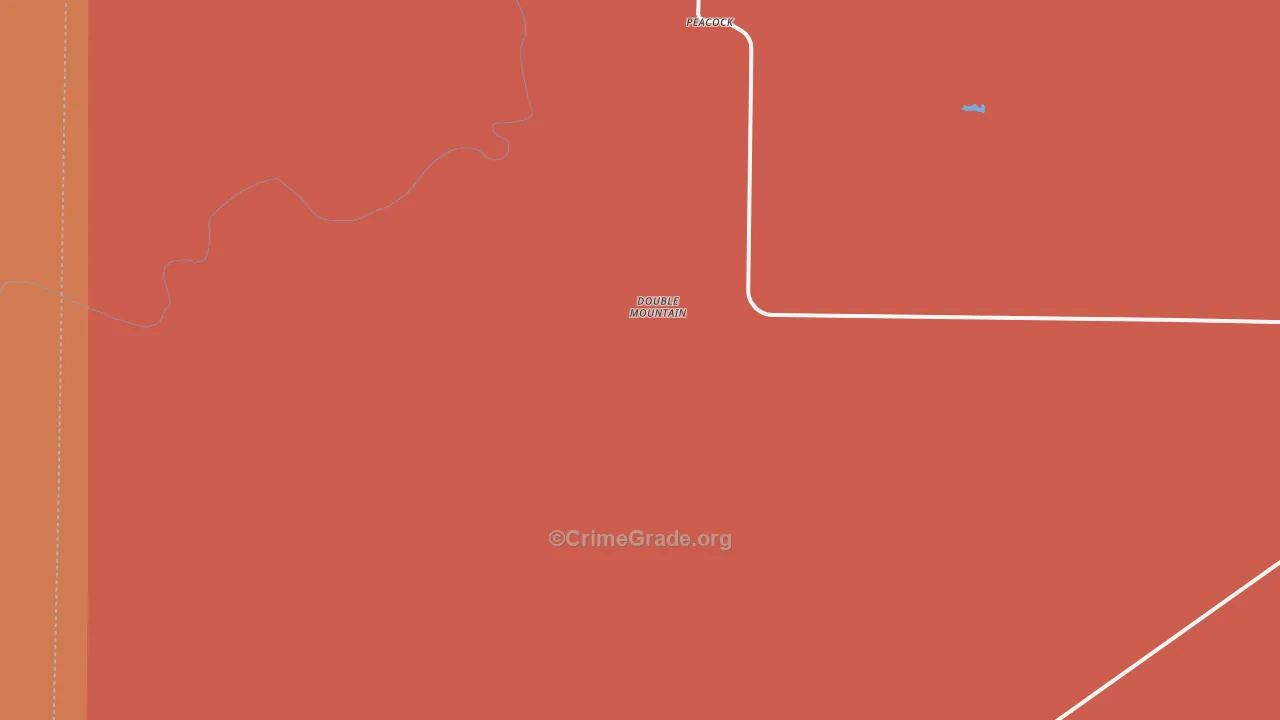 Peacock, TX Map of Burglary Rates