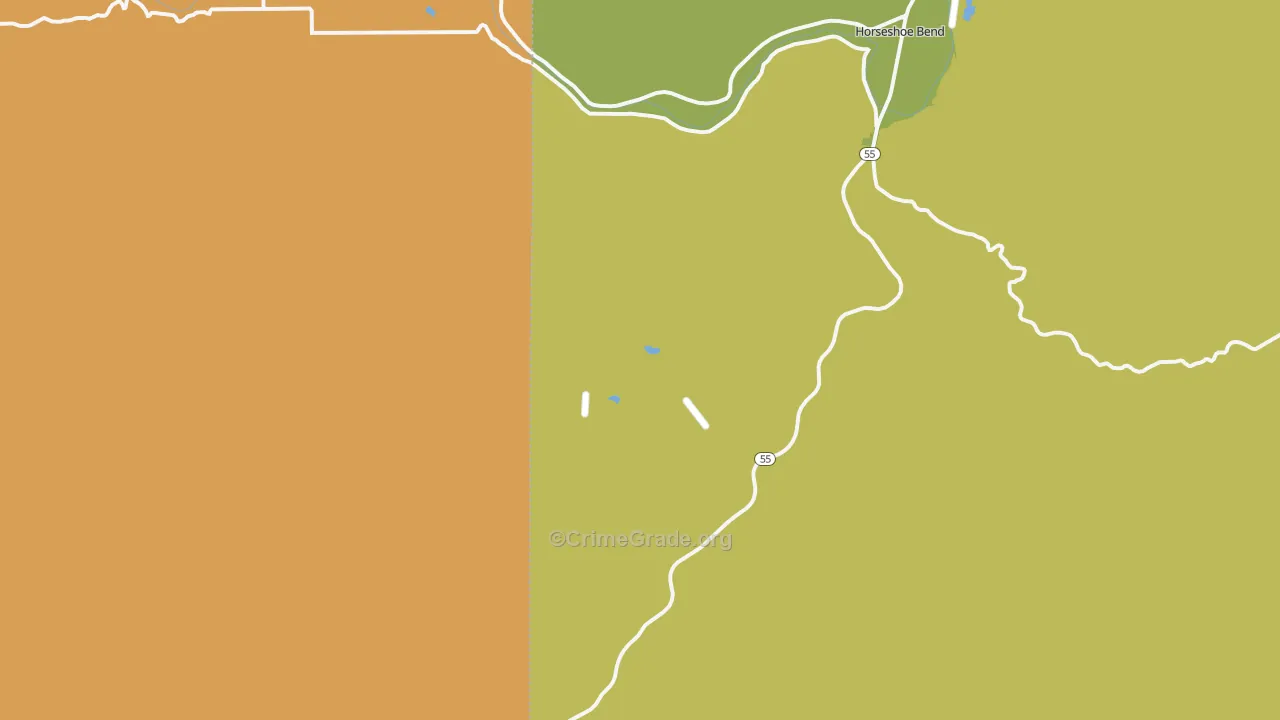 Pearl, ID Map of Burglary Rates