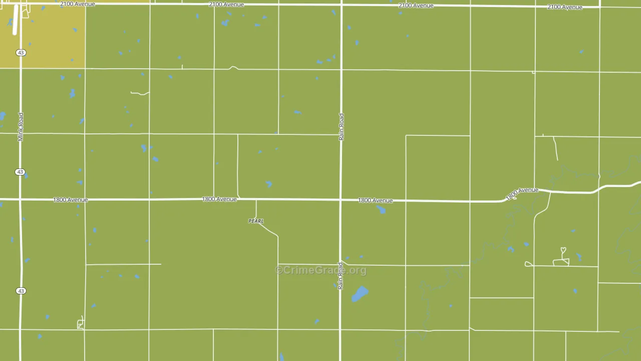 Pearl, KS Map of Burglary Rates