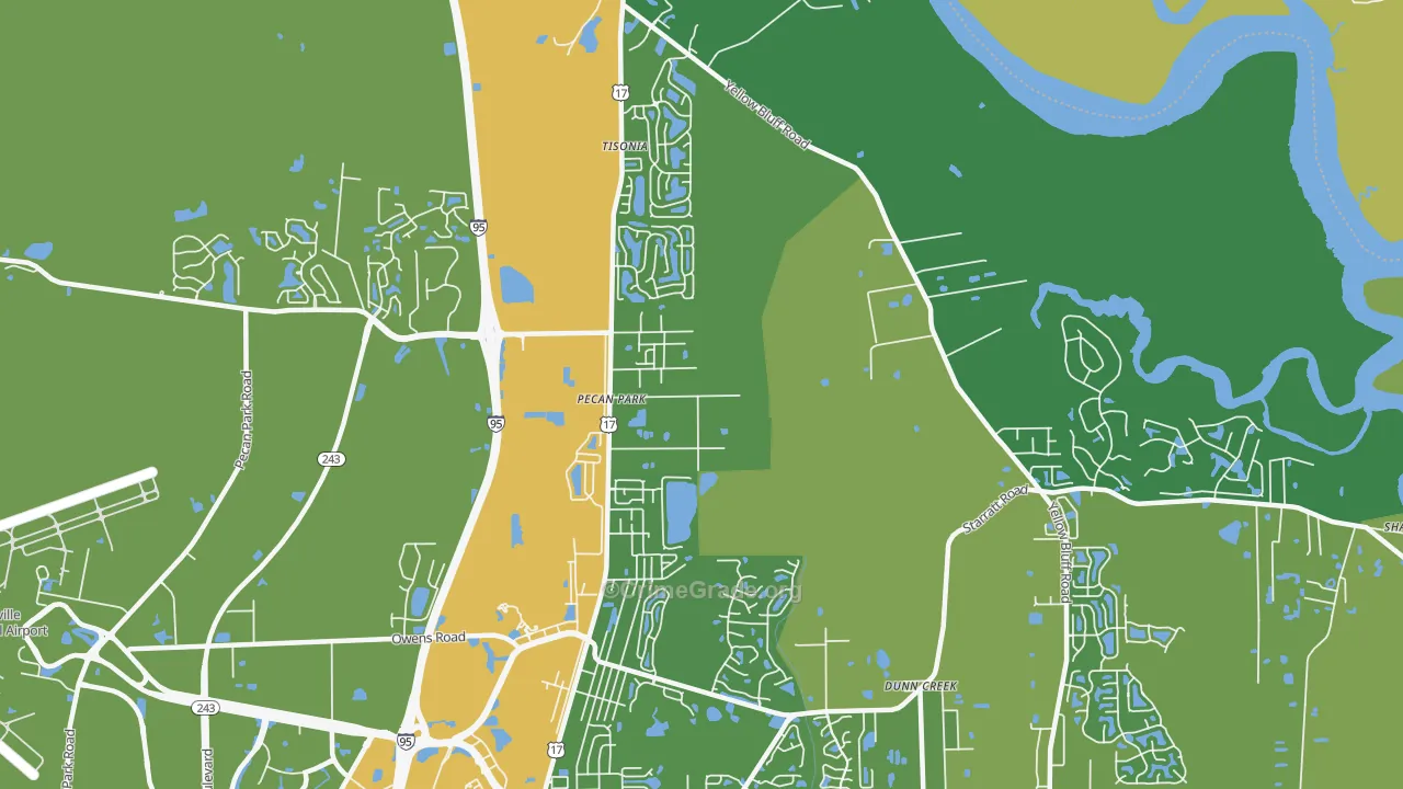 Pecan Park, Jacksonville, FL Map of Burglary Rates