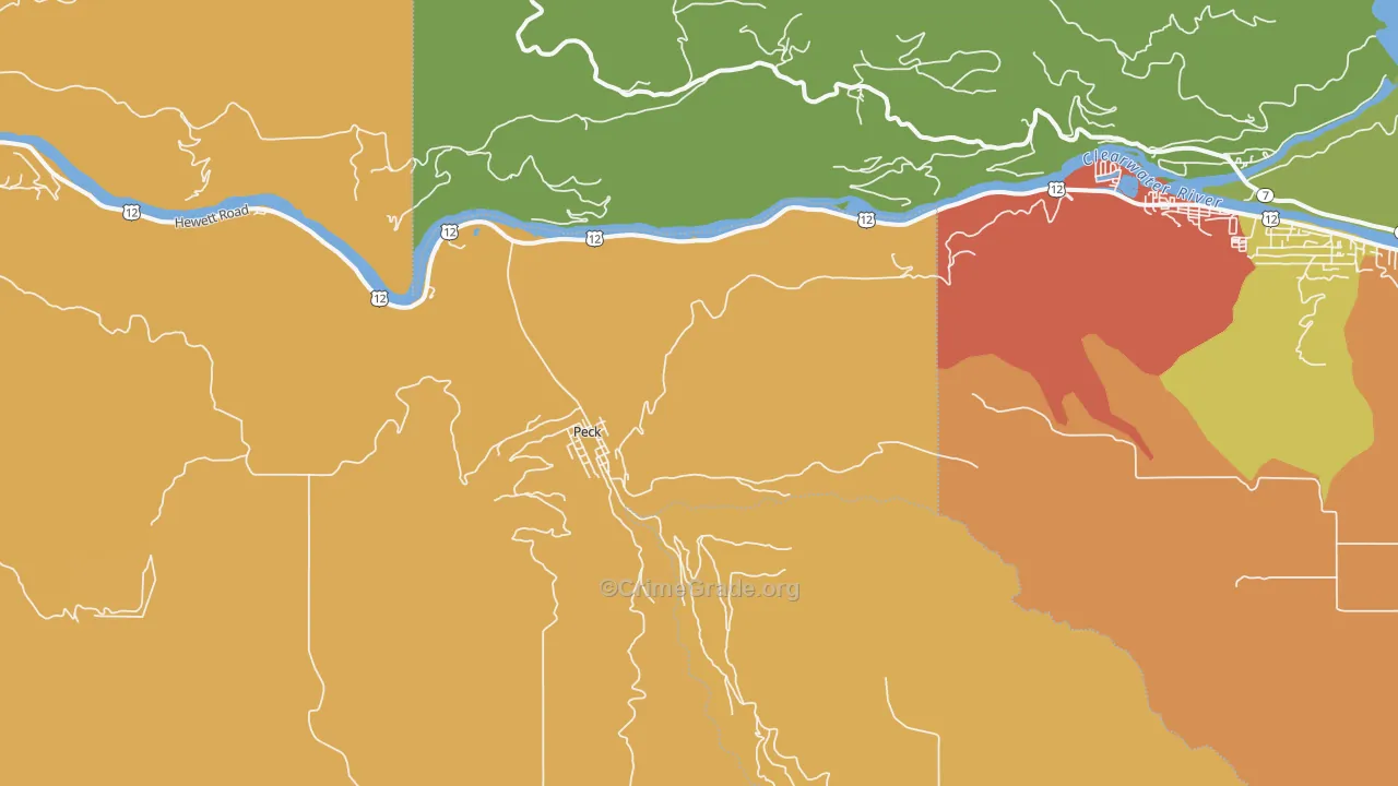 Peck, ID Map of Burglary Rates