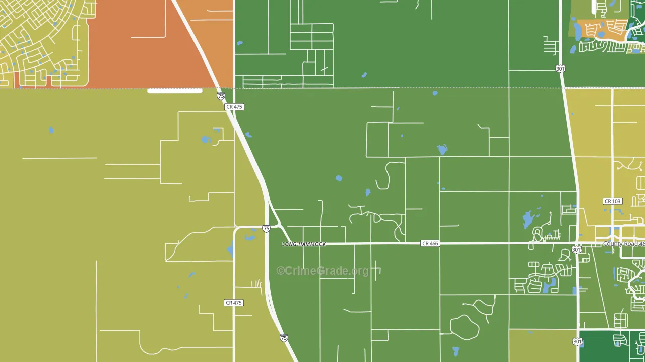 Pedro, FL Map of Burglary Rates