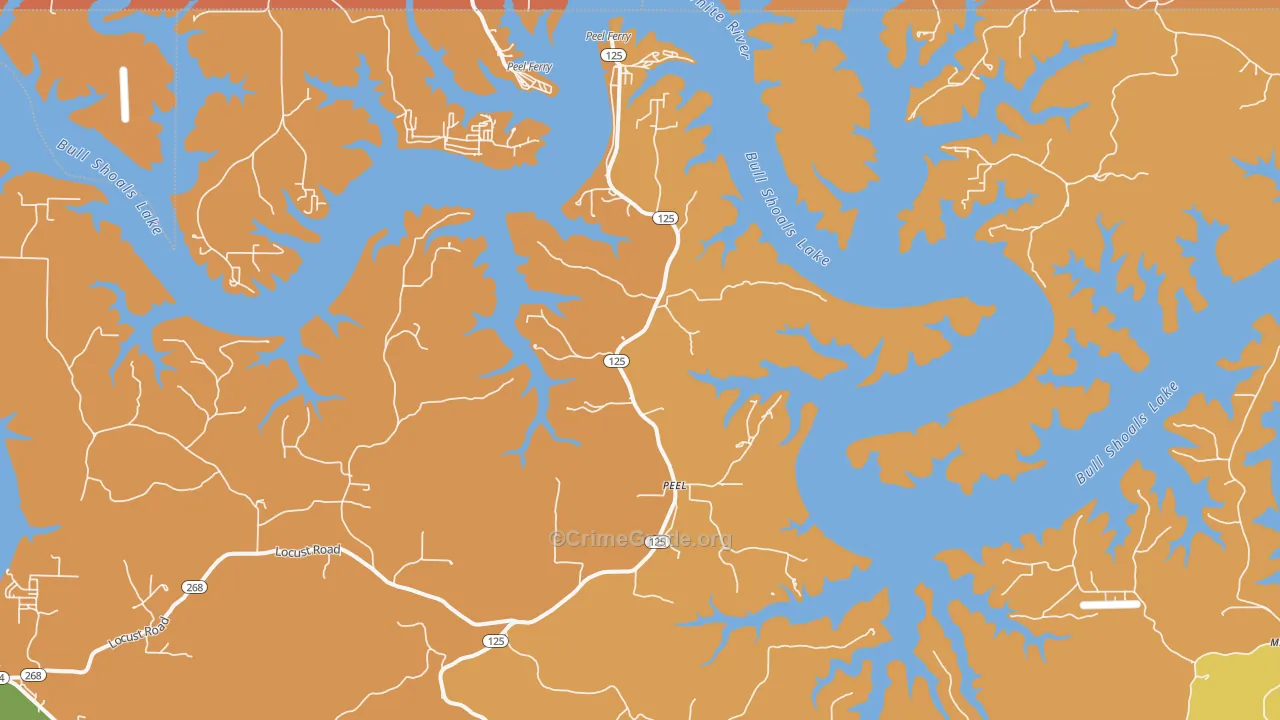 Peel, AR Map of Burglary Rates